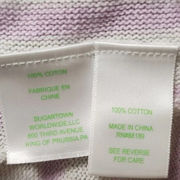 Lilly Pulitzer Womens Sweater Purple Stripes Size XS 100% Cotton - Picture 6 of 7